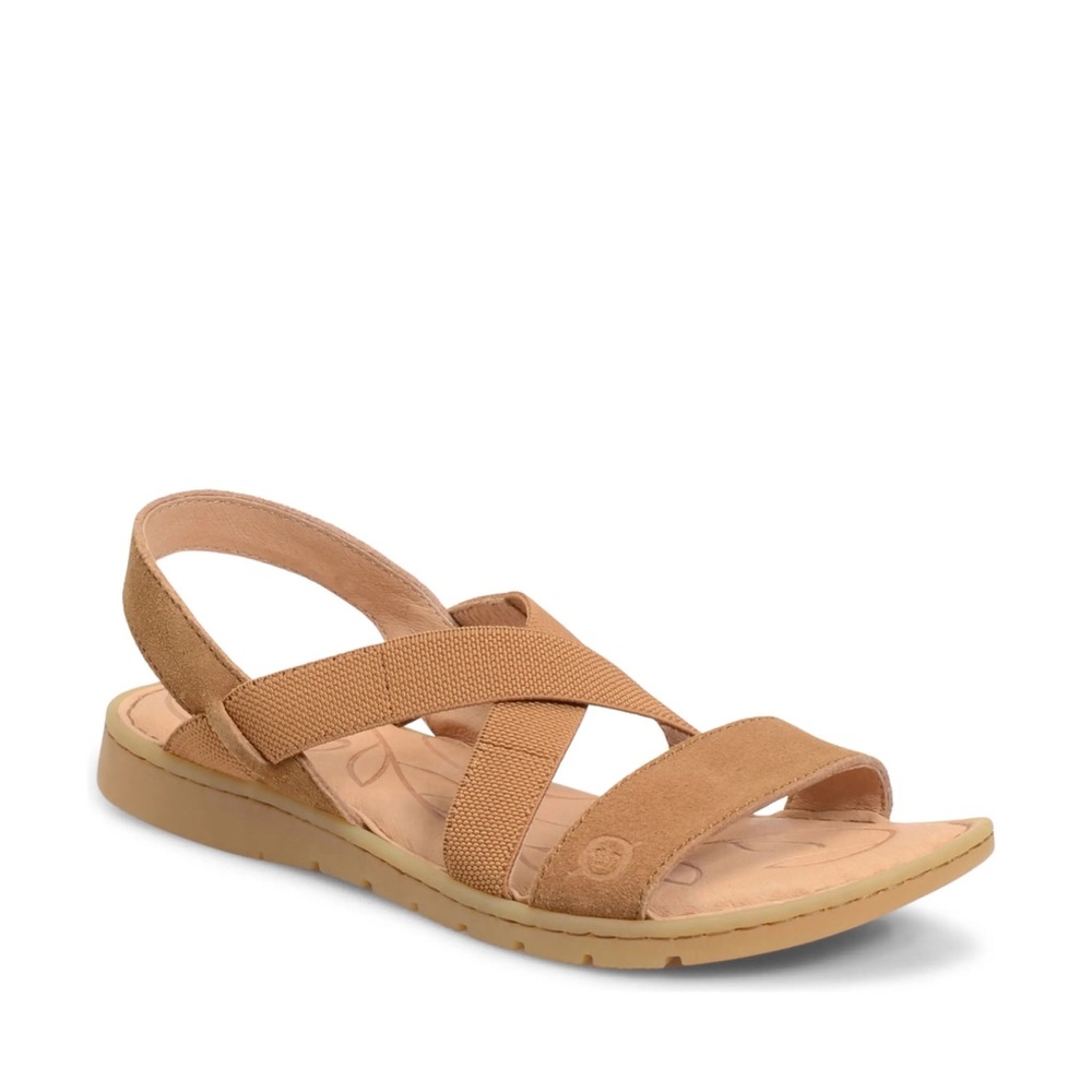 Born Atiana tan cross cross sandals